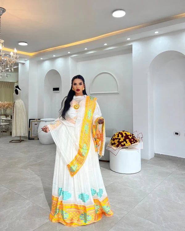 new year habesha dress Ethiopia new year flower